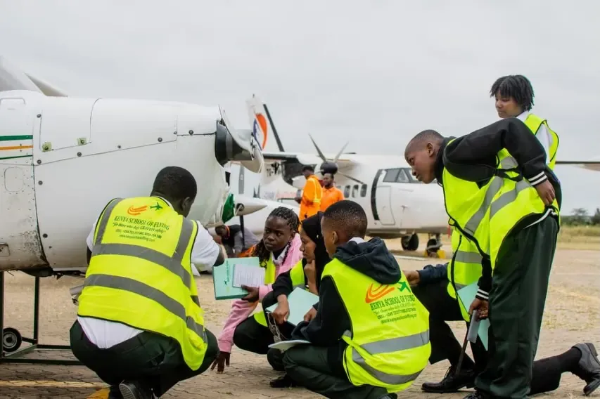Pre-flight briefing on the flightline · KSOF, Nairobi